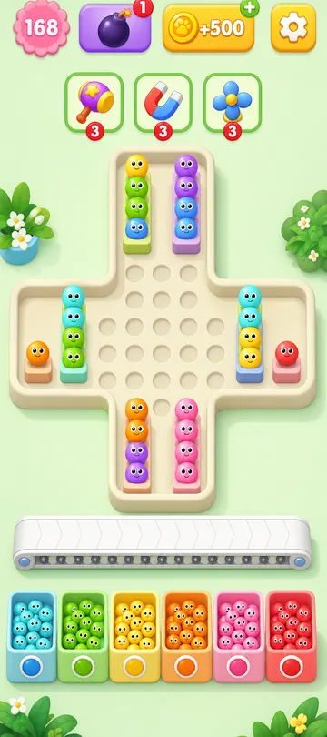 Marble Sort level 102 final board Marble Sort level 102 final board