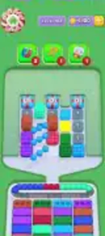 Marble Sort level 103 opening board — The Buried Royal Blue
