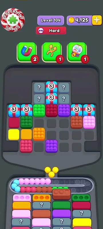 Marble Sort level 104 opening board — The Question-Mark Center Block Marble Sort level 104 opening board — The Question-Mark Center Block