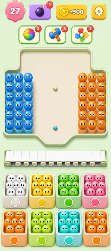 Marble Sort level 110 final board