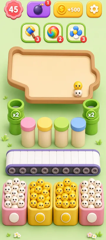 Marble Sort level 116 final board Marble Sort level 116 final board