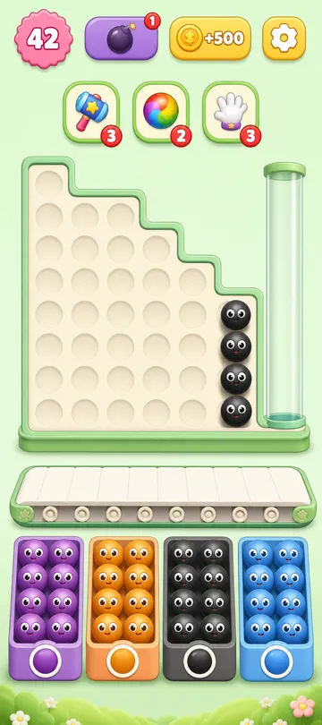Marble Sort level 12 final board Marble Sort level 12 final board