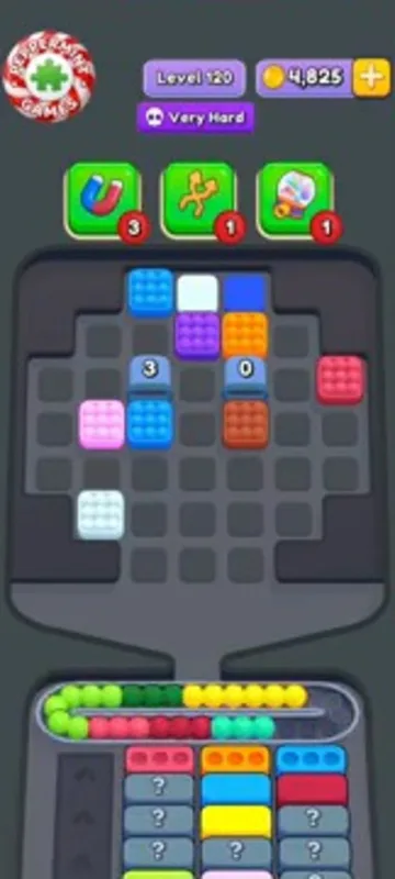 Marble Sort level 120 final board