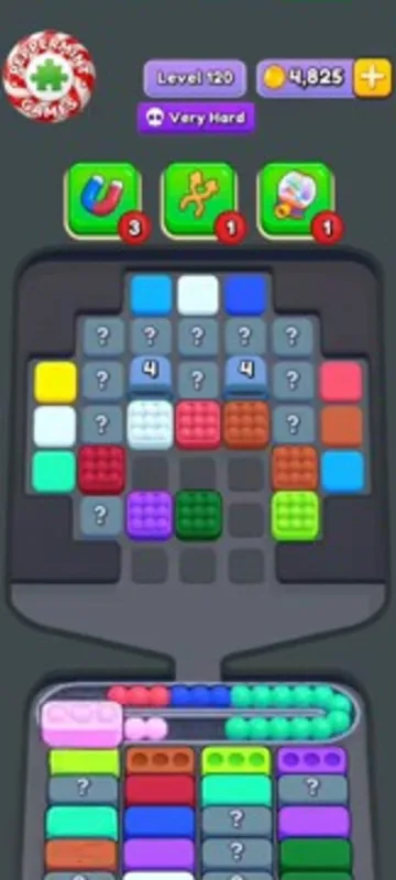 Marble Sort level 120 opening board — The Mystery-Tile Moat