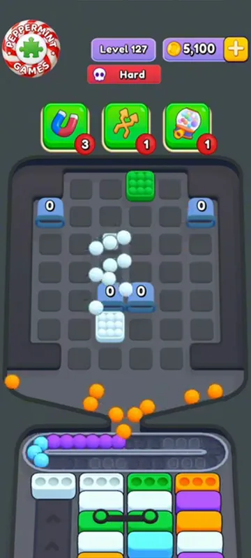 Marble Sort level 127 final board