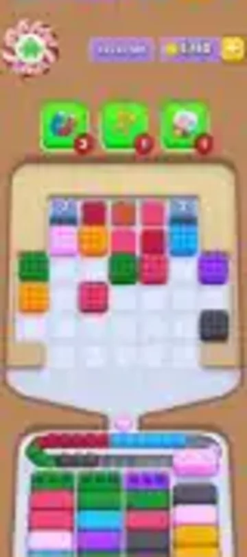 Marble Sort level 128 mid-solve board Marble Sort level 128 mid-solve board