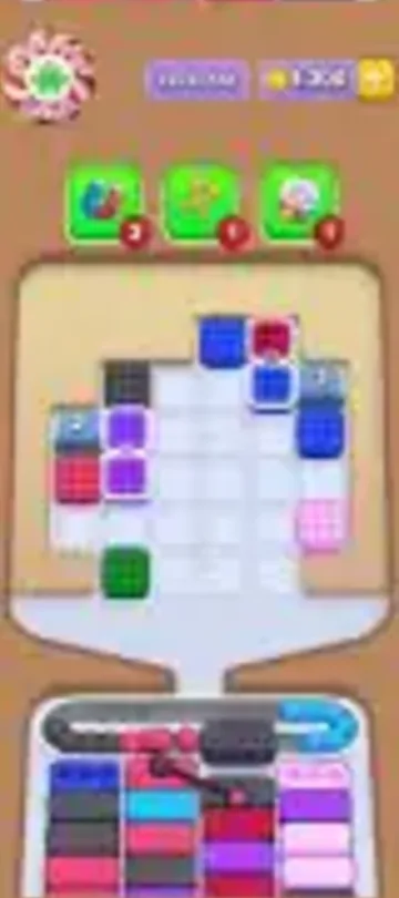 Marble Sort level 132 mid-solve board