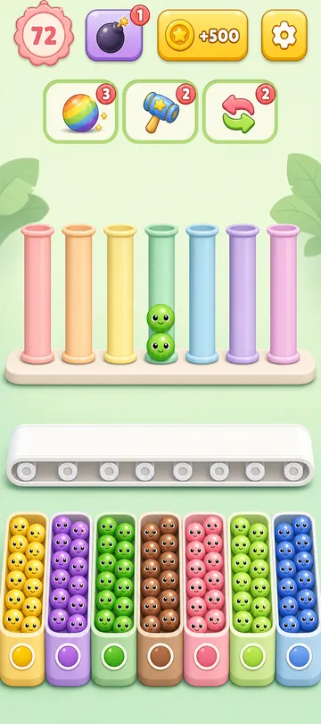 Marble Sort level 133 final board Marble Sort level 133 final board