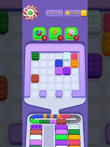 Marble Sort level 138 final board