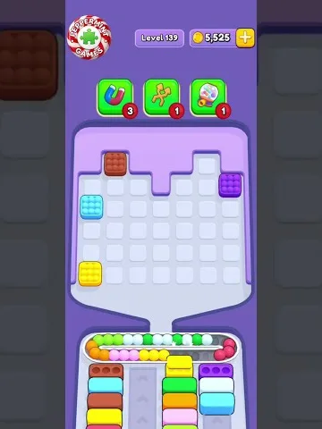 Marble Sort level 139 final board