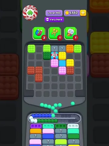 Marble Sort level 140 mid-solve board Marble Sort level 140 mid-solve board