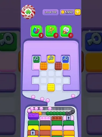 Marble Sort level 142 mid-solve board