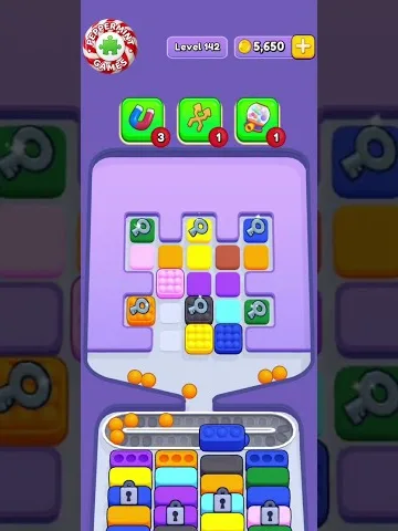 Marble Sort level 142 opening board — The Crate-Locked Corners
