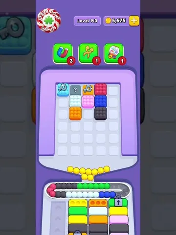 Marble Sort level 143 mid-solve board