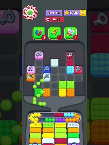 Marble Sort level 144 mid-solve board