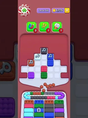 Marble Sort level 145 mid-solve board