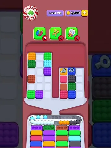 Marble Sort level 146 mid-solve board