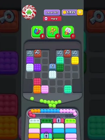 Marble Sort level 147 mid-solve board