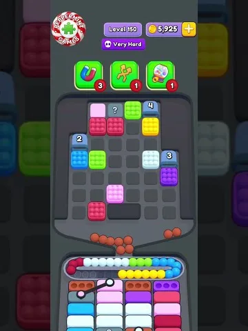 Marble Sort level 150 mid-solve board