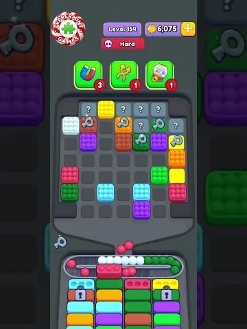 Marble Sort level 154 mid-solve board Marble Sort level 154 mid-solve board