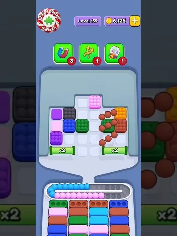 Marble Sort level 155 mid-solve board Marble Sort level 155 mid-solve board