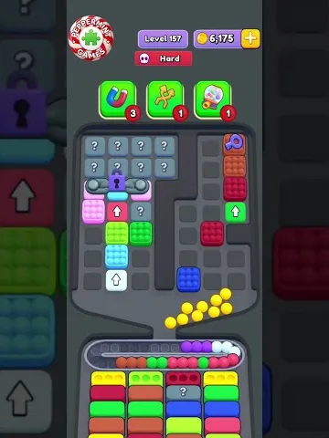 Marble Sort level 157 mid-solve board Marble Sort level 157 mid-solve board