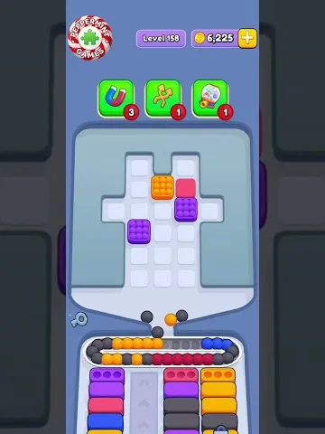 Marble Sort level 158 final board