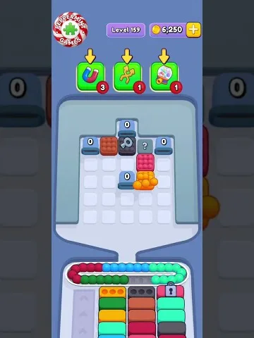 Marble Sort level 159 final board