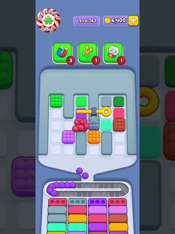 Marble Sort level 163 mid-solve board