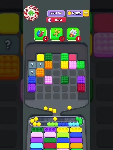 Marble Sort level 164 mid-solve board