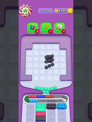 Marble Sort level 166 final board