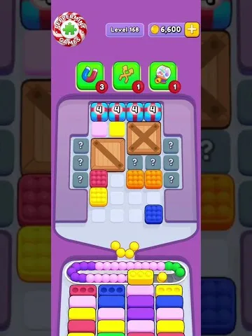 Marble Sort level 168 opening board — The Mystery-Box Cratewall