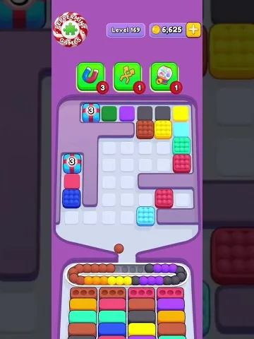 Marble Sort level 169 mid-solve board