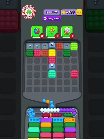 Marble Sort level 170 final board
