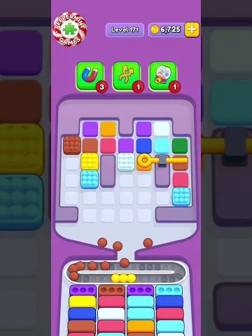 Marble Sort level 171 mid-solve board