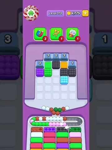 Marble Sort level 173 mid-solve board Marble Sort level 173 mid-solve board