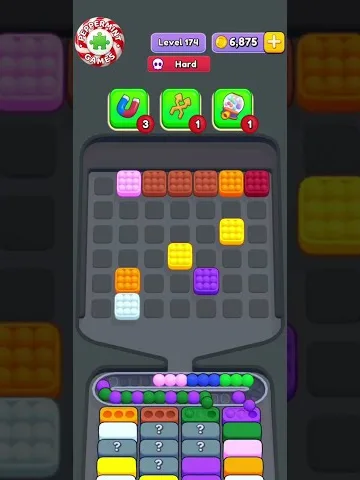 Marble Sort level 174 final board