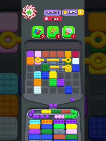 Marble Sort level 174 mid-solve board