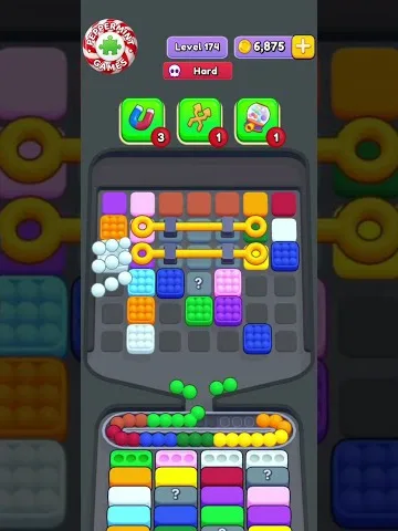 Marble Sort level 174 opening board — The Locked Orange Flood