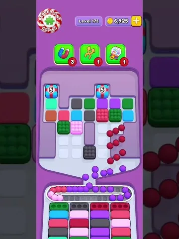 Marble Sort level 175 opening board — The Numbered Twin Columns