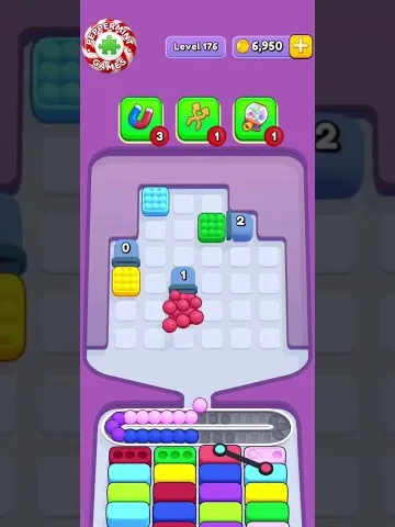 Marble Sort level 176 final board