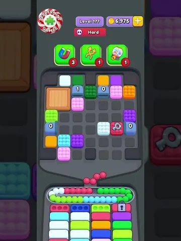 Marble Sort level 177 mid-solve board