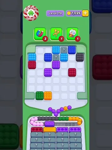 Marble Sort level 178 mid-solve board