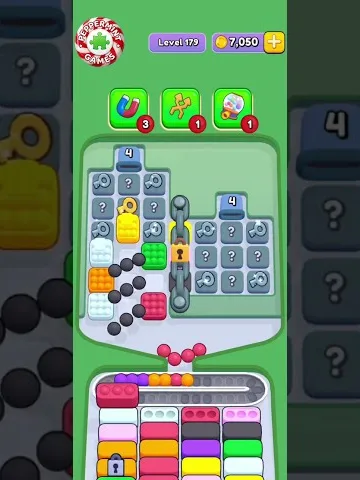 Marble Sort level 179 opening board — The Locked Mystery Stack