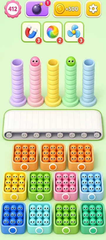 Marble Sort level 18 final board Marble Sort level 18 final board