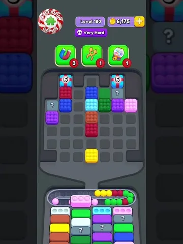 Marble Sort level 180 mid-solve board