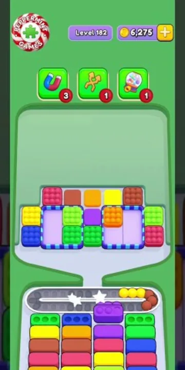 Marble Sort level 182 opening board — A Grid That Starts Half-Sorted