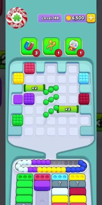 Marble Sort level 188 final board