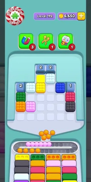 Marble Sort level 192 mid-solve board Marble Sort level 192 mid-solve board