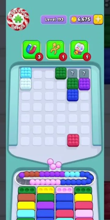 Marble Sort level 193 final board